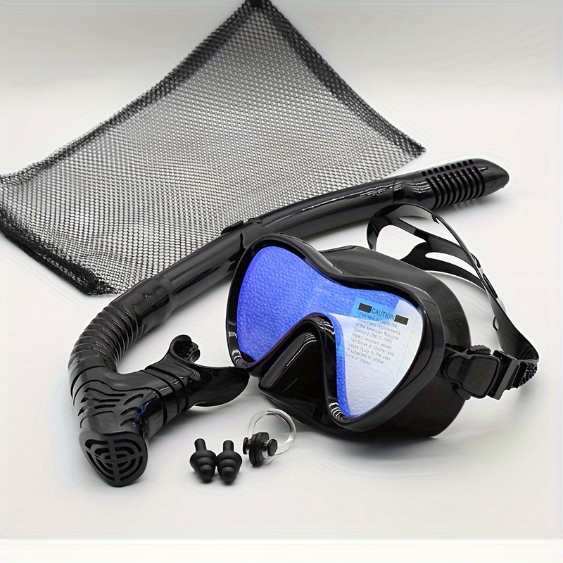 Snorkel Mask Full Face - Professionelle Silikon-Schnorchelmaske und Atemschlauch, beschlagfreie Schnorchelbrille