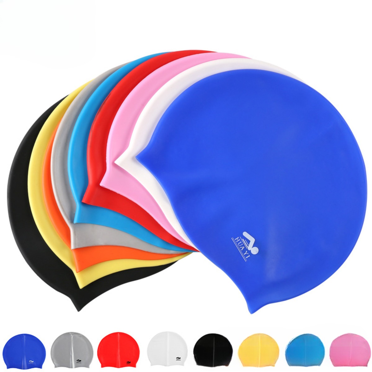 Pool Cover Waterproof - Silikon-elastische Badekappe, wasserdichte Bademütze für Männer