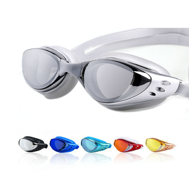 Swim Goggles Anti Fog Uv - Galvanik Myopie -1~-10 Schwimmbrille Schwarze Asche