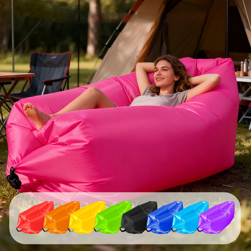 Pool Lounger Inflatable - Mehrfarbiges Einzelnes Aufblasbares Sofa Tragbares Outdoor-Strand-Luftsofa