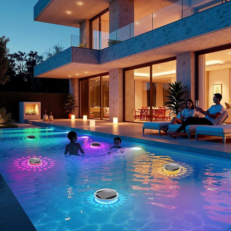 Pool Light Solar Rechargeable - Poolleuchten, wiederaufladbar, schwimmend auf Solar, Poolleuchten,
