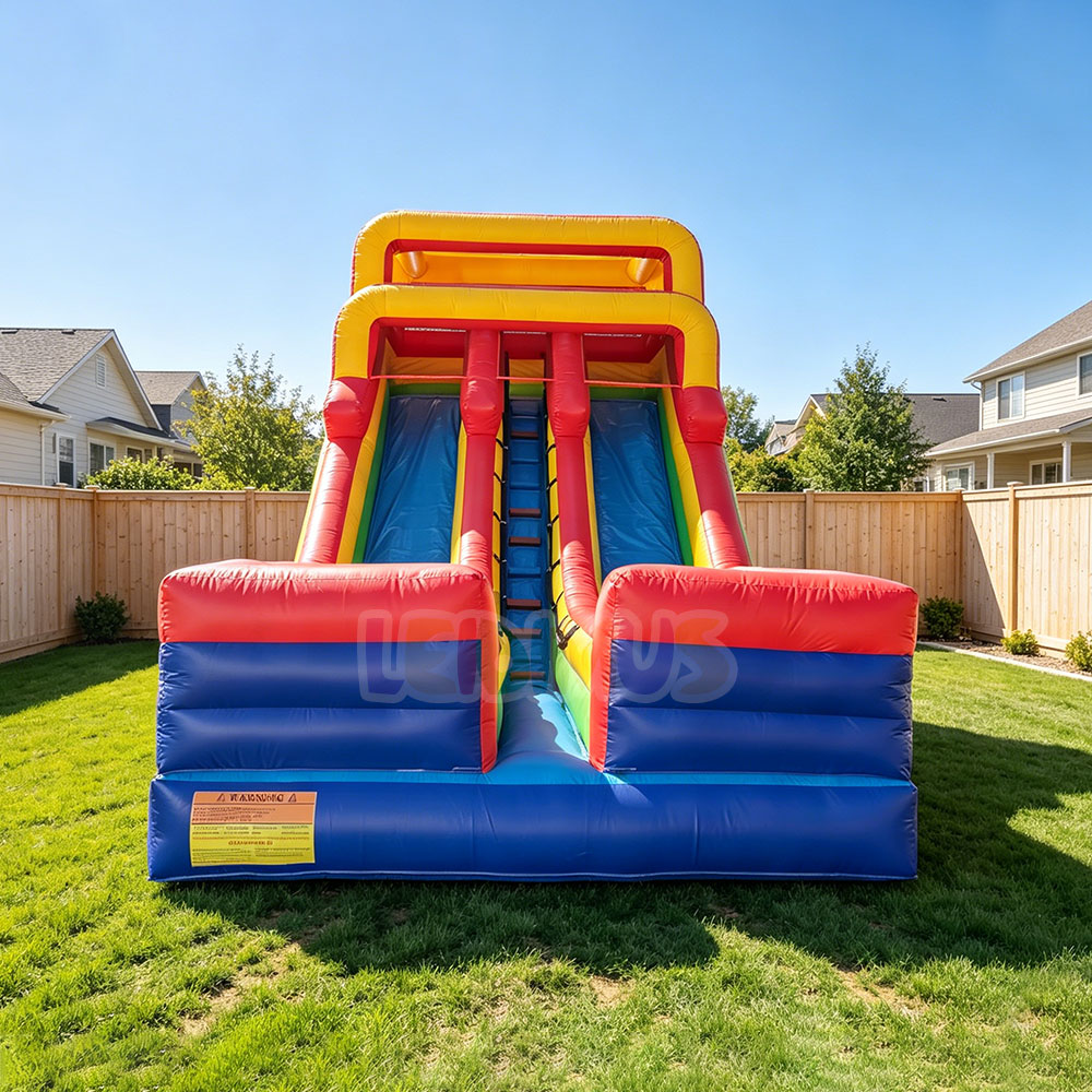 Rotes und blaues aufblasbares  – Water Slide Inflatable Bewertung und Preis