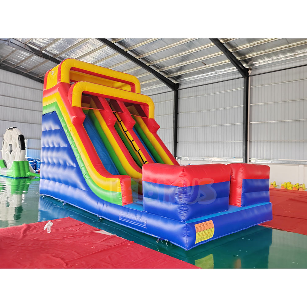 Rotes und blaues aufblasbares  – Water Slide Inflatable Bewertung und Preis