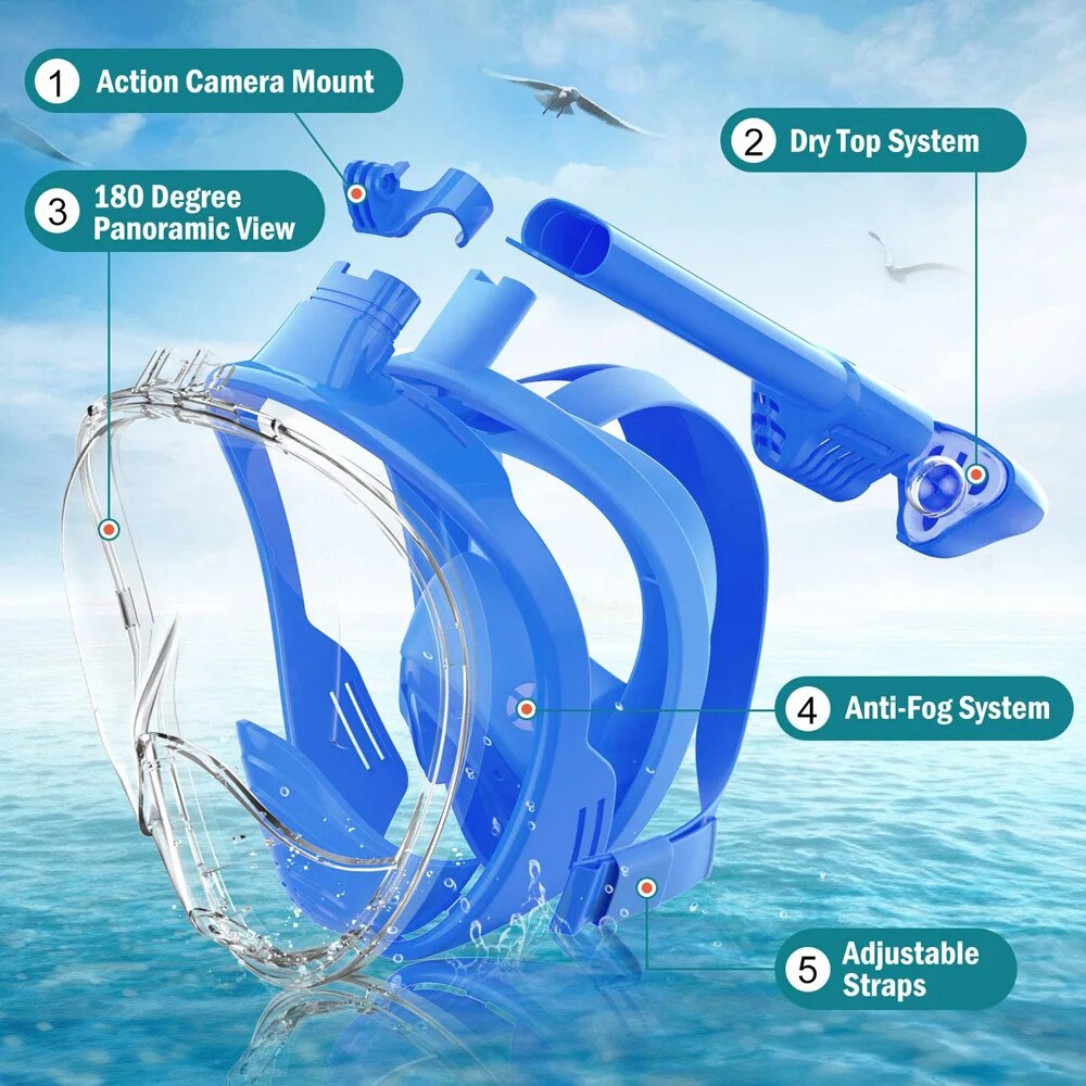 Unterwasser Schnorcheln Vollge – Snorkel Mask Full Face Bewertung und Preis