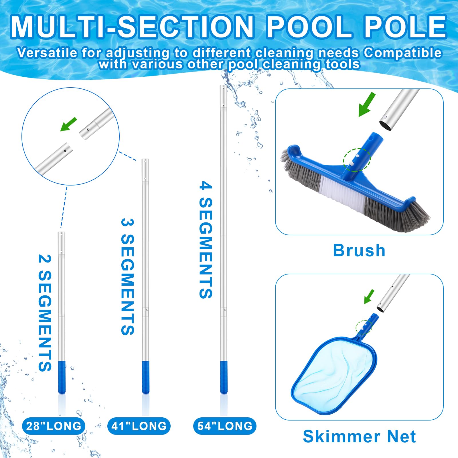 3-teiliges Pool-Reinigungsset  – Pool Skimmer Net Bewertung und Preis