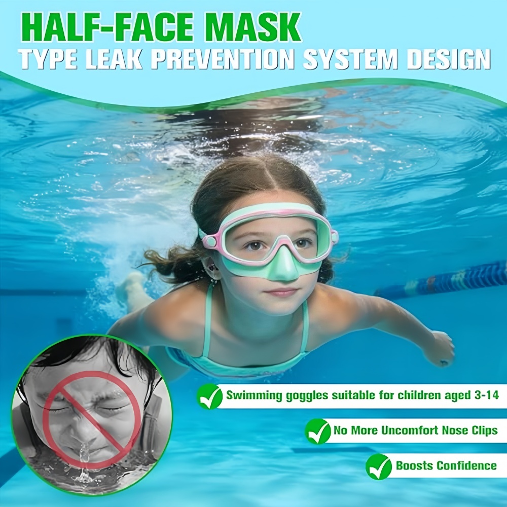 Kinder-Schwimmbrille mit Nasen – Swim Goggles Anti Fog Uv Bewertung und Preis